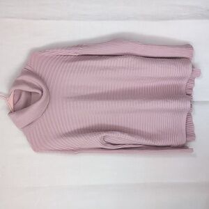 Chicos Zenergy Light Pink Cashmere Blend Turtleneck Sweater Size Medium